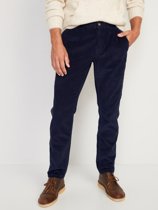 Slim Corduroy Pull-On Chino Pants for Men