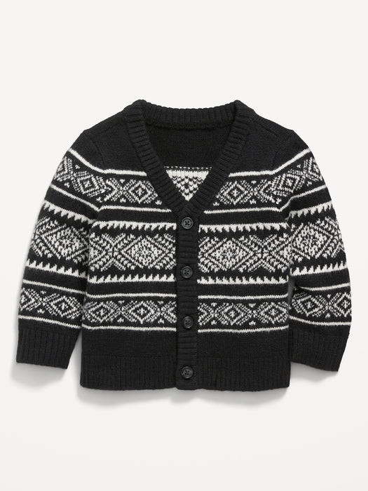 Button-Front Fair Isle Cardigan Sweater for Baby