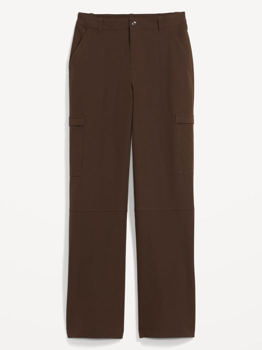 High-Waisted All-Seasons StretchTech Water-Repellent Straight Cargo Pants for Women