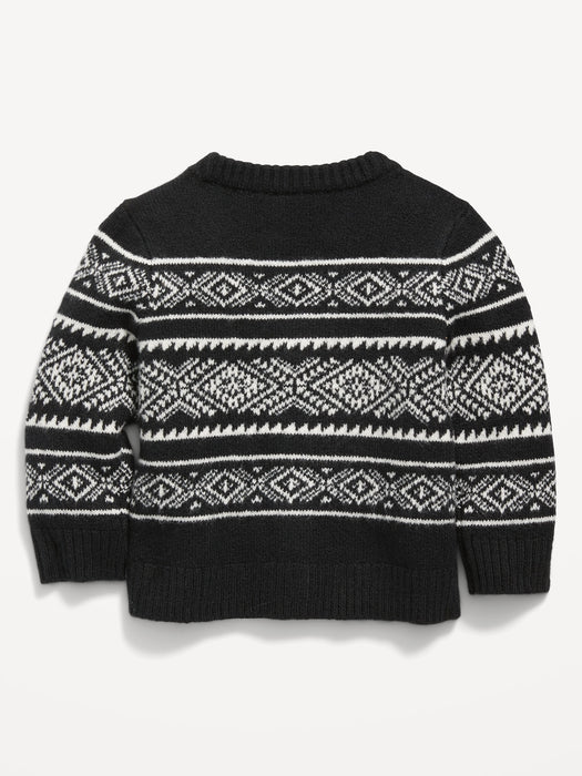 Button-Front Fair Isle Cardigan Sweater for Baby