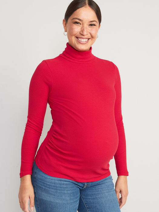 Maternity Fitted Turtleneck Top