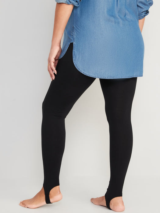 Maternity Full Panel Stirrup Leggings - Black