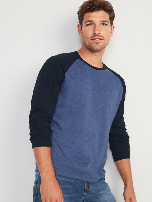 Rotation Color-Block Raglan-Sleeve T-Shirt for Men