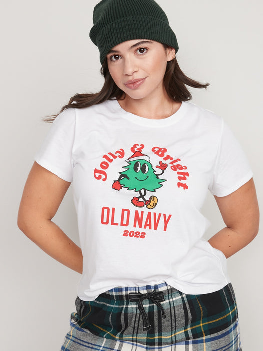 EveryWear Matching Holiday Graphic T-Shirt for Women