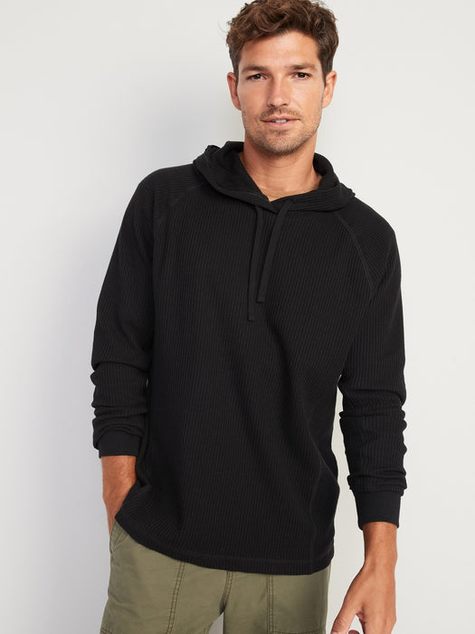 Thermal-Knit Pullover T-Shirt Hoodie for Men