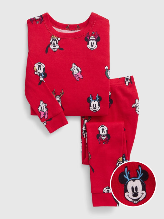 babyGap &#124 Disney 100% Organic Cotton Festive Mickey Mouse PJ Set - modern red