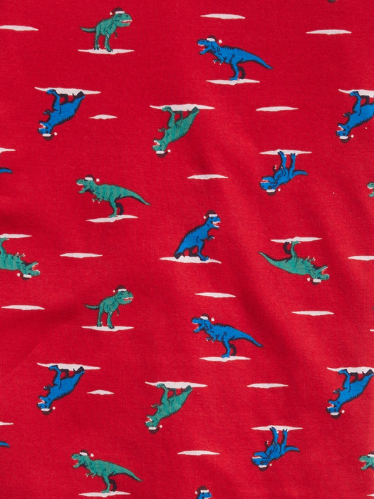 Kids 100% Organic Cotton Christmas T-Rex PJ Set
