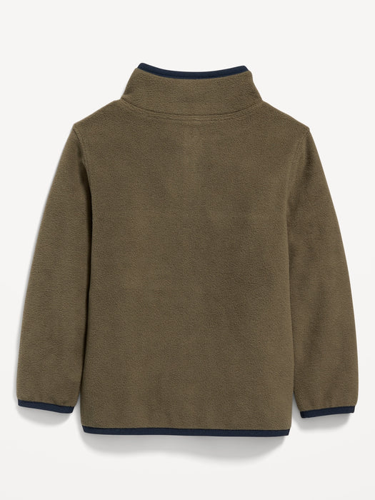 Unisex 1/4-Snap Color-Block Pullover for Toddler - Green