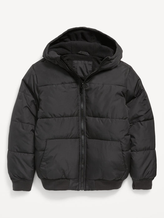 Frost-Free Water-Resistant Gender-Neutral Zip Puffer Jacket for Kids