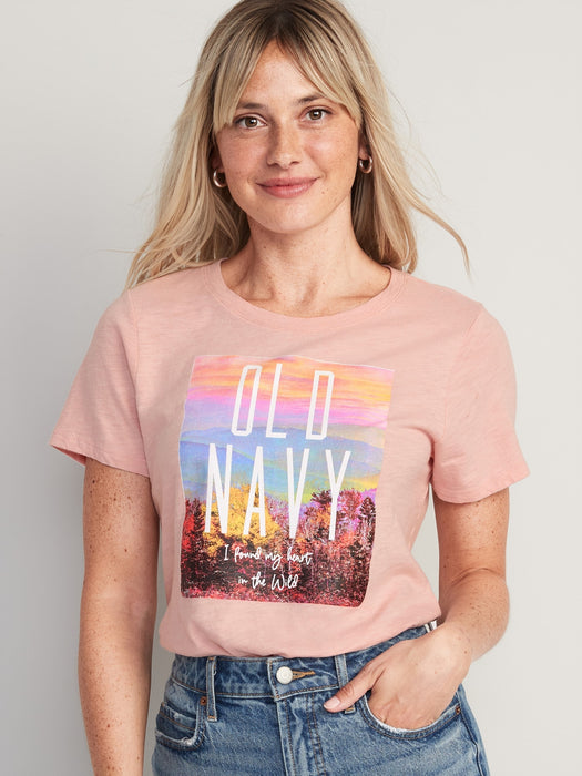 EveryWear Logo Graphic T-Shirt for Women - Pink