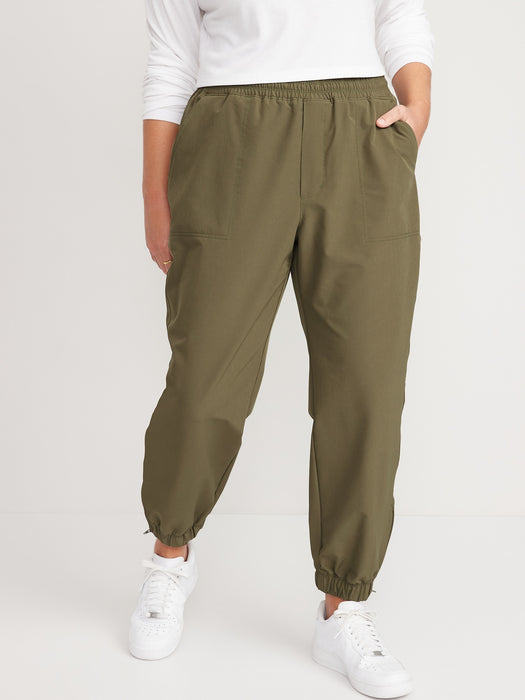 High-Waisted All-Seasons StretchTech Water-Repellent Jogger Pants for Women