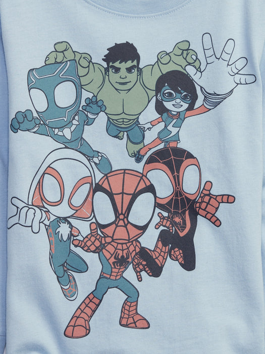 babyGap &#124 Marvel 100% Organic Cotton Superhero Graphic T-Shirt - light blue shadow