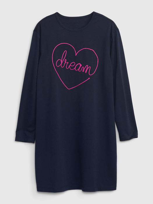 Kids 100% Recycled Heart PJ Dress