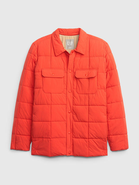 Recycled Puffer Shirt Jacket