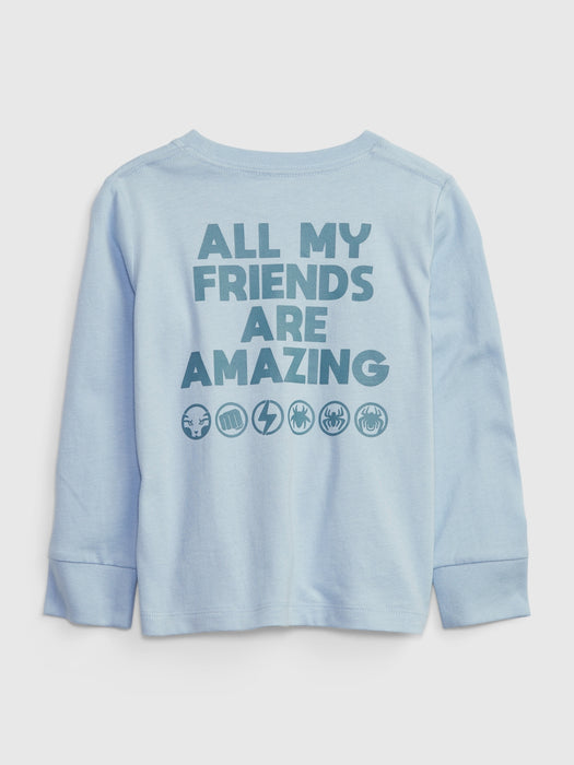 babyGap &#124 Marvel 100% Organic Cotton Superhero Graphic T-Shirt - light blue shadow