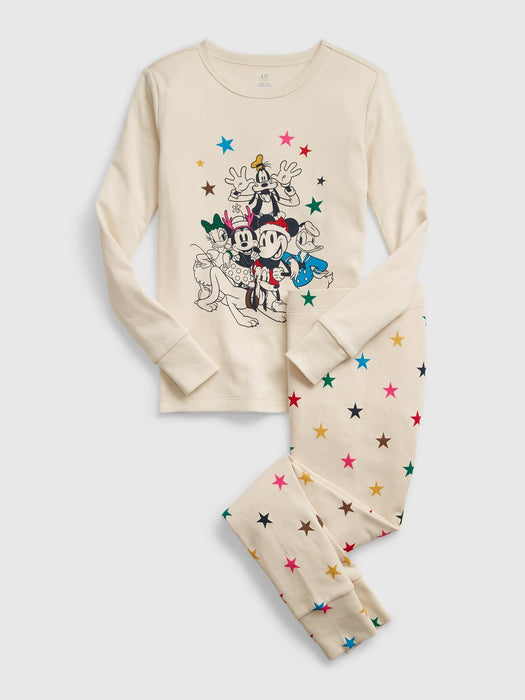 GapKids &#124 Disney 100% Recycled Mickey Mouse PJ  Set - oatmeal