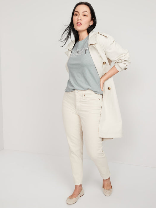 EveryWear Logo Graphic Slub-Knit T-Shirt for Women - Silver