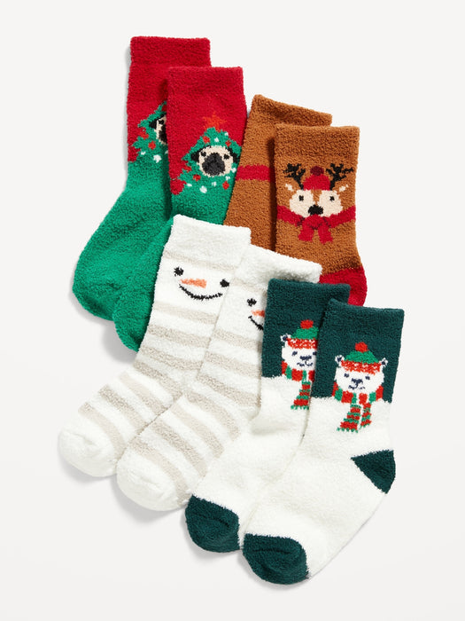 Unisex Cozy Socks 4-Pack for Toddler & Baby - Multi