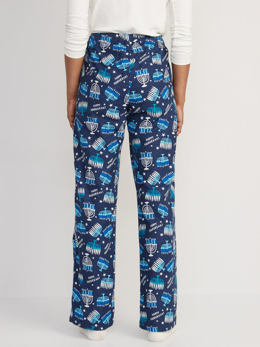 Printed Flannel Pajama Pants for Women - Multi