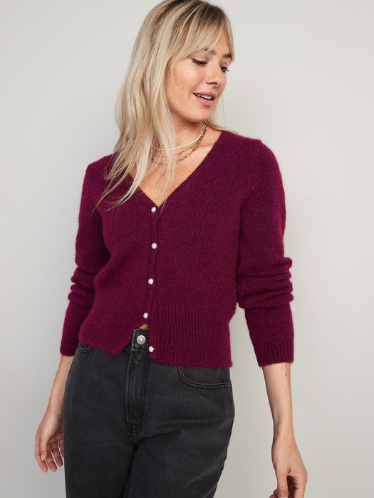 Cozy Cardigan Sweater for Women - Purple