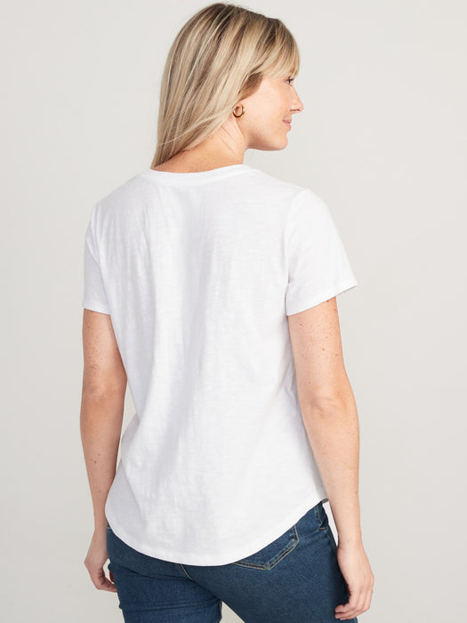 EveryWear Logo Graphic Slub-Knit T-Shirt for Women