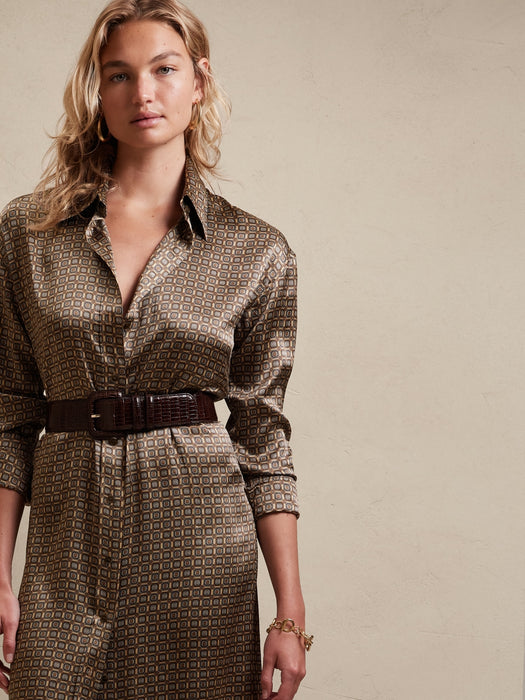 Muse Silk Maxi Shirtdress