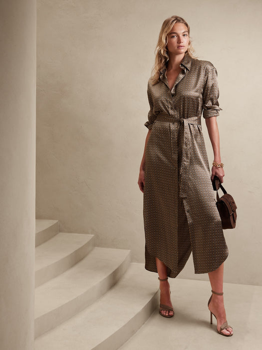 Muse Silk Maxi Shirtdress