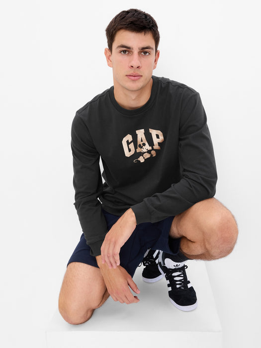 100% Organic Cotton Gap &#215 Disney Logo T-Shirt - black