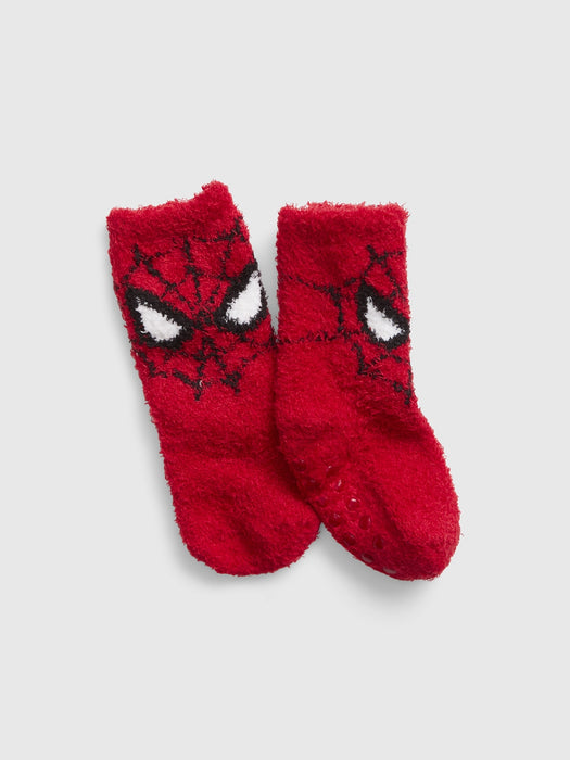 babyGap &#124 Marvel Recycled Cozy Spider-Man Socks - modern red