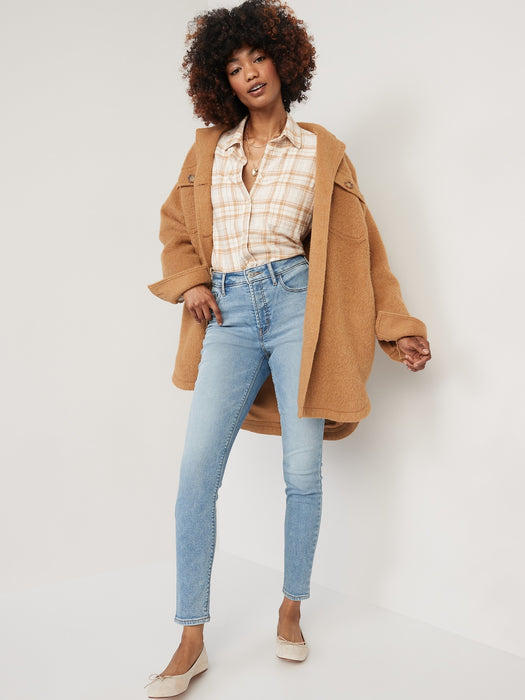 High-Waisted Rockstar Super-Skinny Built-In Warm Jeans for Women