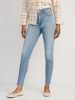 High-Waisted Rockstar Super-Skinny Built-In Warm Jeans for Women