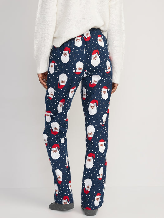 Printed Flannel Pajama Pants for Women - Brown