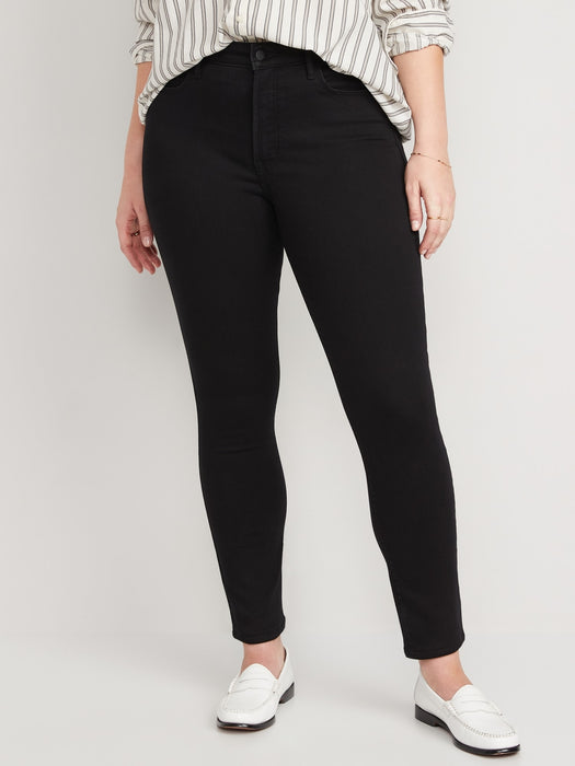 High-Waisted Rockstar Super-Skinny Built-In Warm Jeans for Women