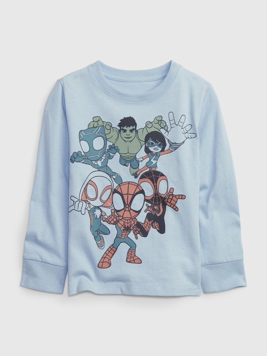 babyGap &#124 Marvel 100% Organic Cotton Superhero Graphic T-Shirt - light blue shadow