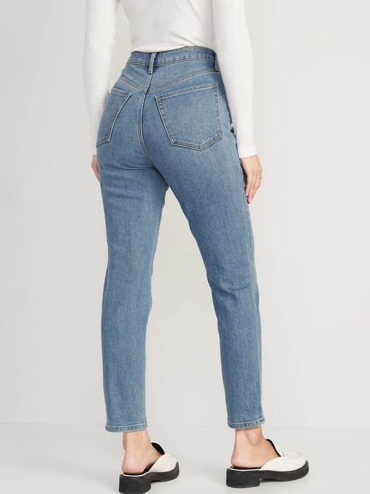 High-Waisted OG Straight Built-In Warm Ankle Jeans for Women