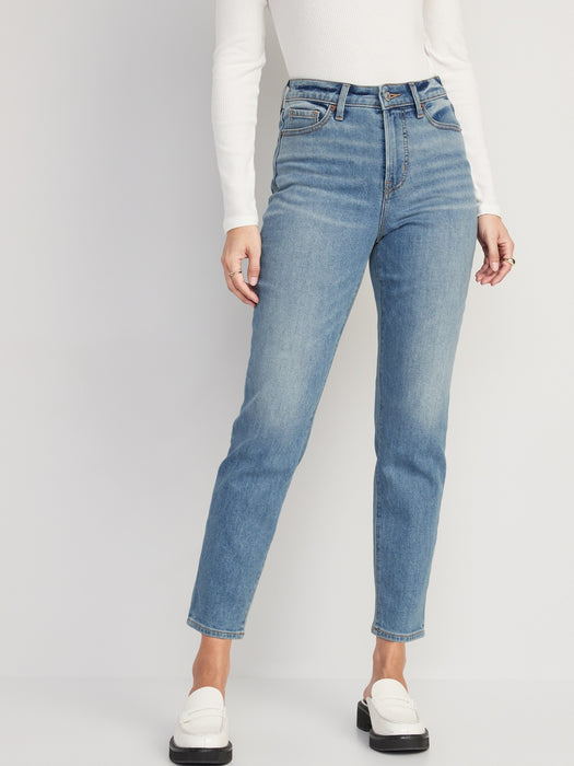 High-Waisted OG Straight Built-In Warm Ankle Jeans for Women