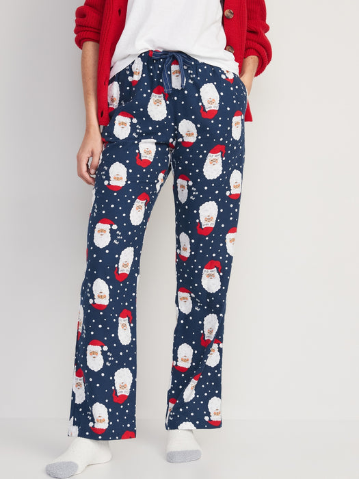 Printed Flannel Pajama Pants for Women - Brown