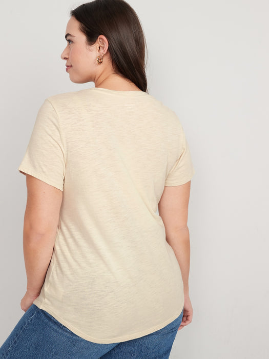 EveryWear Logo Graphic T-Shirt for Women - Beige