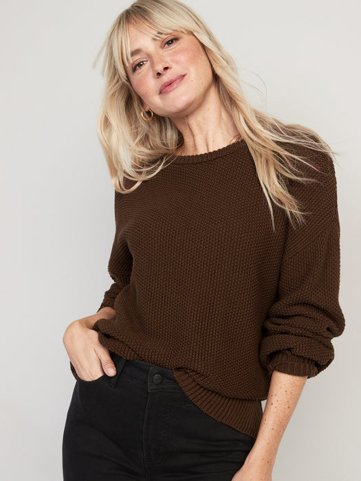Textured-Knit Tunic Sweater for Women