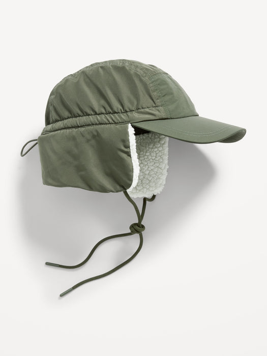 Cozy Sherpa-Lined Trapper Hat for Men - Green