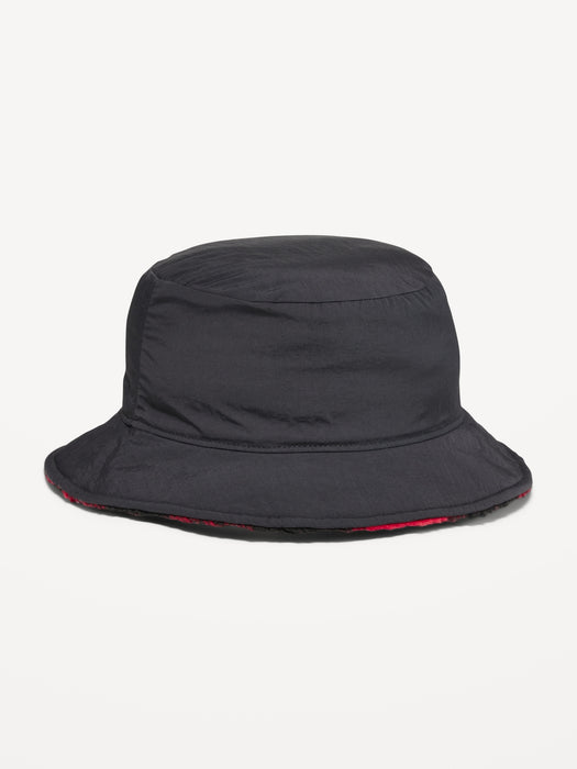 Gender-Neutral Sherpa Reversible Bucket Hat for Kids