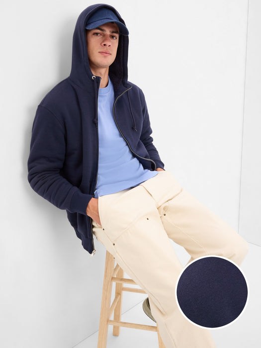 Vintage Soft Full-Zip Sherpa Hoodie