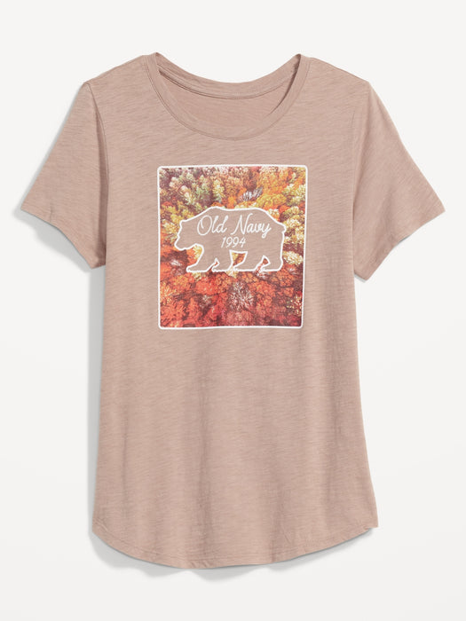 EveryWear Logo Graphic T-Shirt for Women - Brown