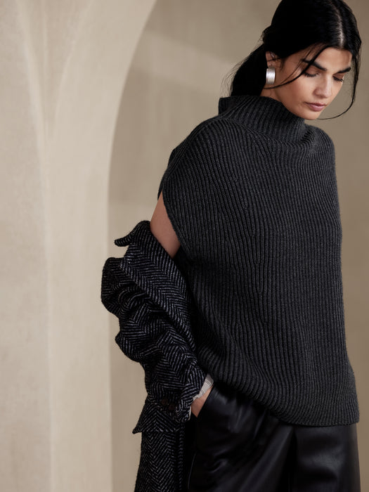 Canyon Merino-Cashmere Poncho