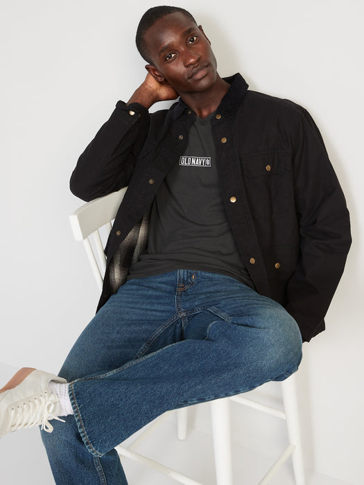 Logo-Graphic Crew-Neck T-Shirt for Men - Black