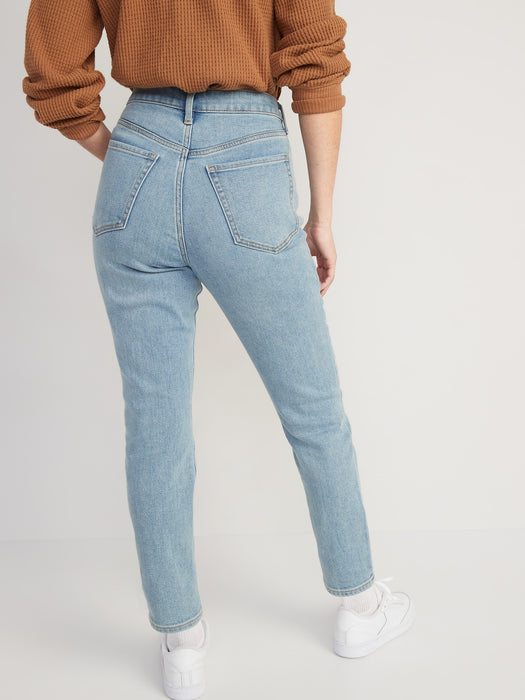 High-Waisted OG Straight Built-In Warm Ankle Jeans for Women