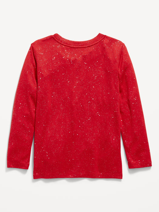Cozy-Knit Crew-Neck Hi-Lo Hem Top for Girls