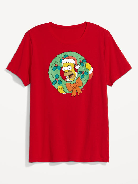 The Simpsons™ Christmas Matching Gender-Neutral T-Shirt for Adults