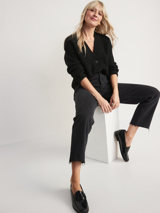 Cozy Shaker-Stitch Cardigan Sweater for Women