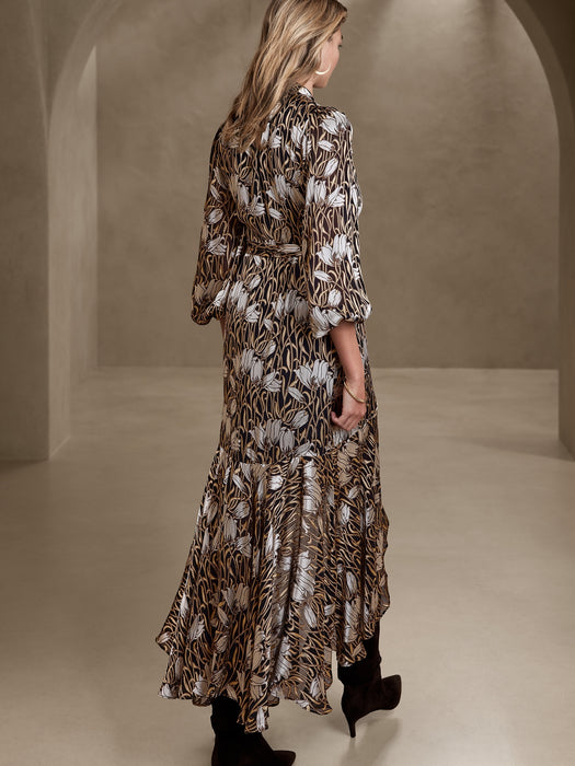 Fiori Ruffle Wrap Dress